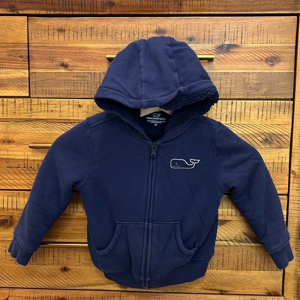 Vineyard Vines Boys Kids' Zip-up Graphic Hoodie With Fleece Lined
